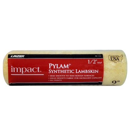 Linzer Linzer Impact Pylam Synthetic Lambskin 9 in. W X 1/2 in. Regular Paint Roller Cover 1 pk RC144
